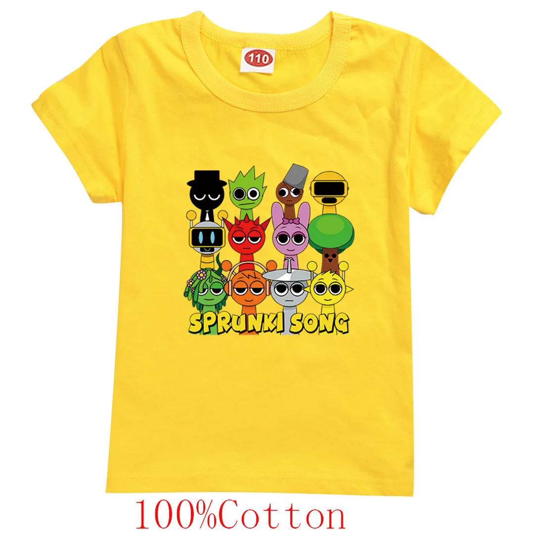 Sprunki Cartoon T Shirt Kids Game Incredibox T-shirt Toddler Girls Short Sleeve Tops Boys Cartoon Clothes Children's Clothing