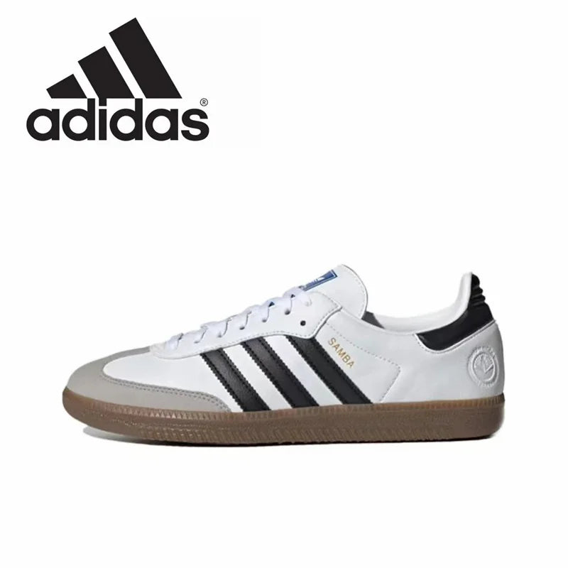 Adidas Samba OG JJJJound White Vegan Clover Men's and Women's Shoes Classic Retro Lightweight German Training Shoes