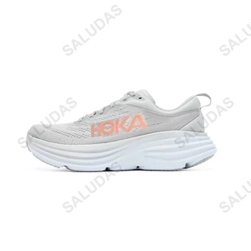 HOKA Bondi 8 Men Shoes Anti Slip Shock Absorption Road Running Shoes Women Light Breathable Tennis Shoes Unisex Outdoor Sneakers