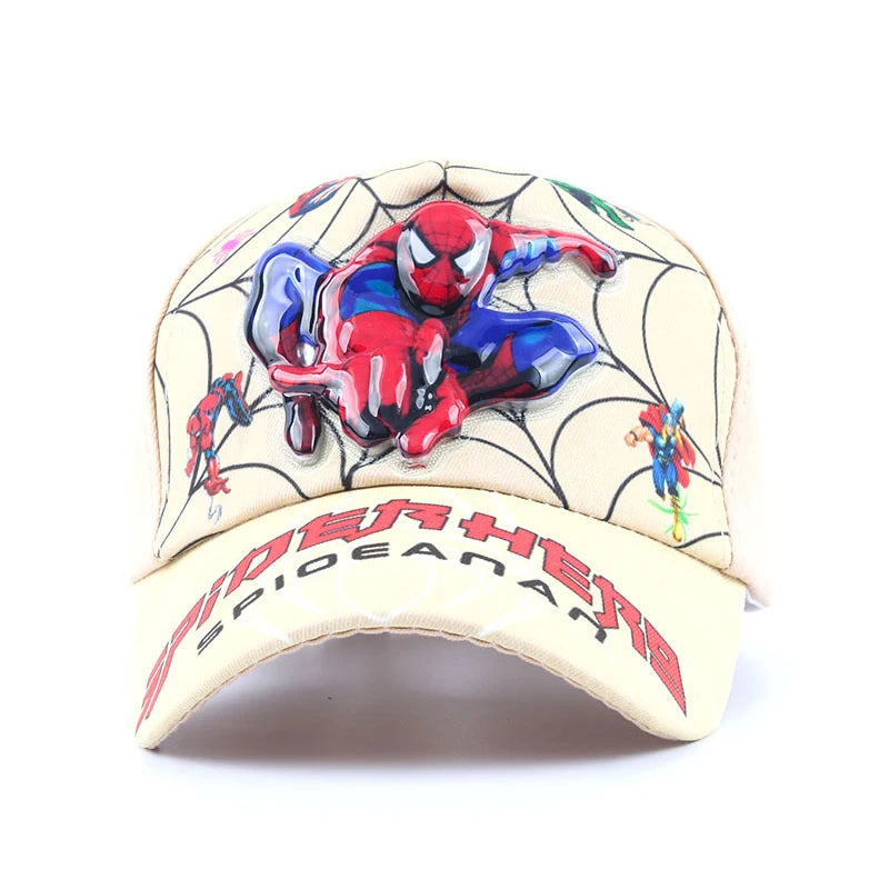 Disney Anime Led Light 3D Spiderman Baseball Cap For Boys Cartoon Autumn Baby Hats Spider Man Children's Sun Caps Kids Hat Cap