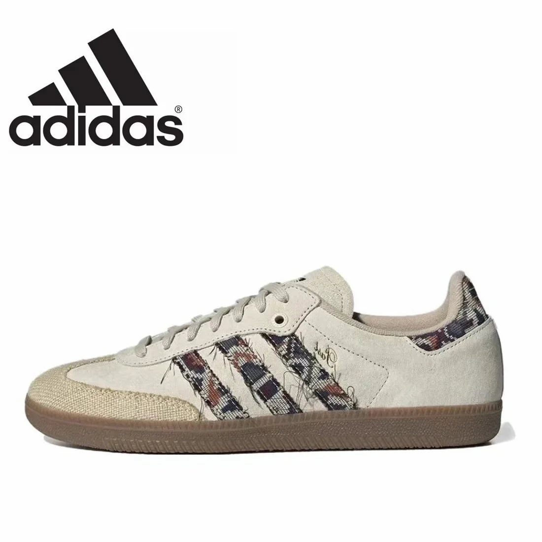 Adidas Samba OG JJJJound White Vegan Clover Men's and Women's Shoes Classic Retro Lightweight German Training Shoes