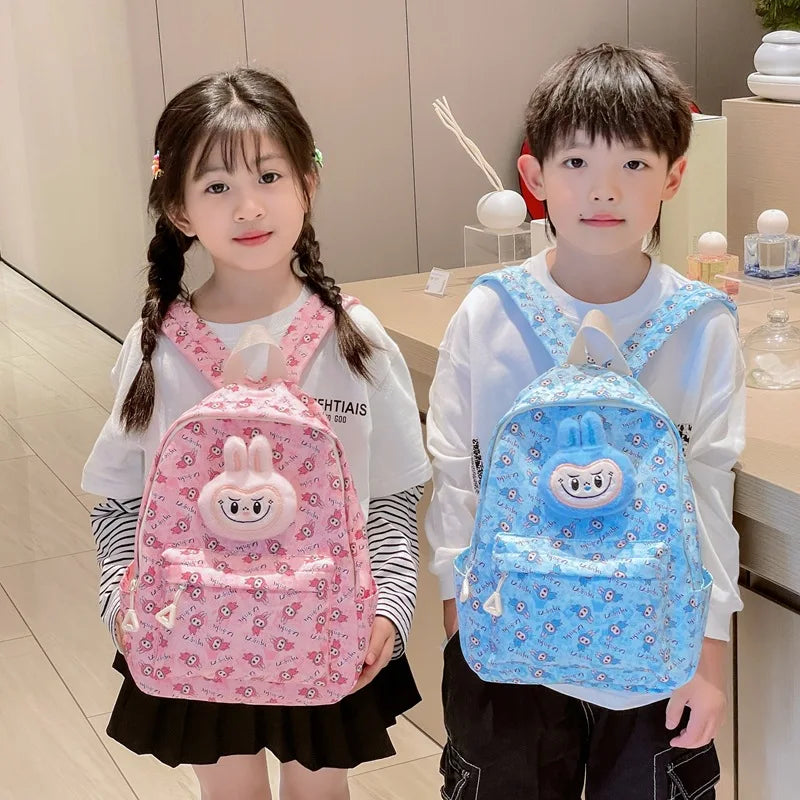 Labubu Kawaii Children'S School Bag Fashion Cartoon Satchel Large Capacity Portable Handbags Schoolbags Backpacks For Boys Girls