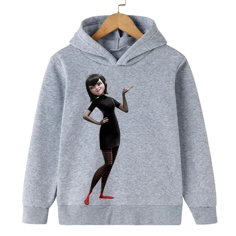 Printed Fashion Children Hoodies Tops Loose Long Sleeve Sweatshirts Kids  Cartoon  Aily  Comfortable  Coat Autumn Winter Clothes