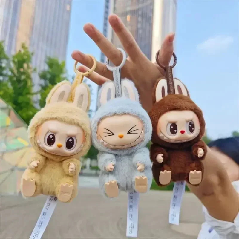 The Monsters Have A Seat Series Blind Box Labubu Vinyl Plush Doll Anime Action Figure Backpack Pendant Collection Model Toy Gift