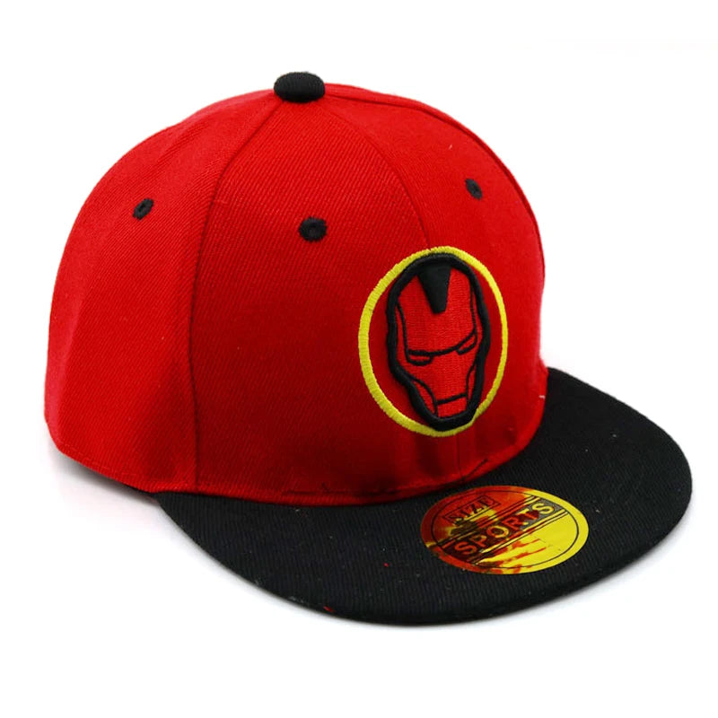 Disney Marvel Iron Man Anime Kids Cap For Boys Girls Cartoon Baby Sun Hat Children's Snapback Hip Hop Caps Gift Adjustable 2-8Y