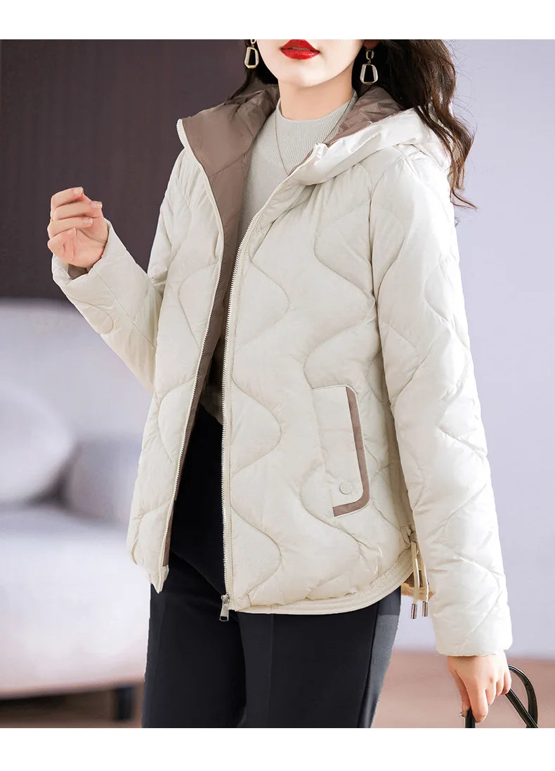 Winter Jacket Women 2023 New Outerwear Korean Clothes Women Coat Hooded Cotton Parkas Harajuku Ladies Quilted Coat Streetwear