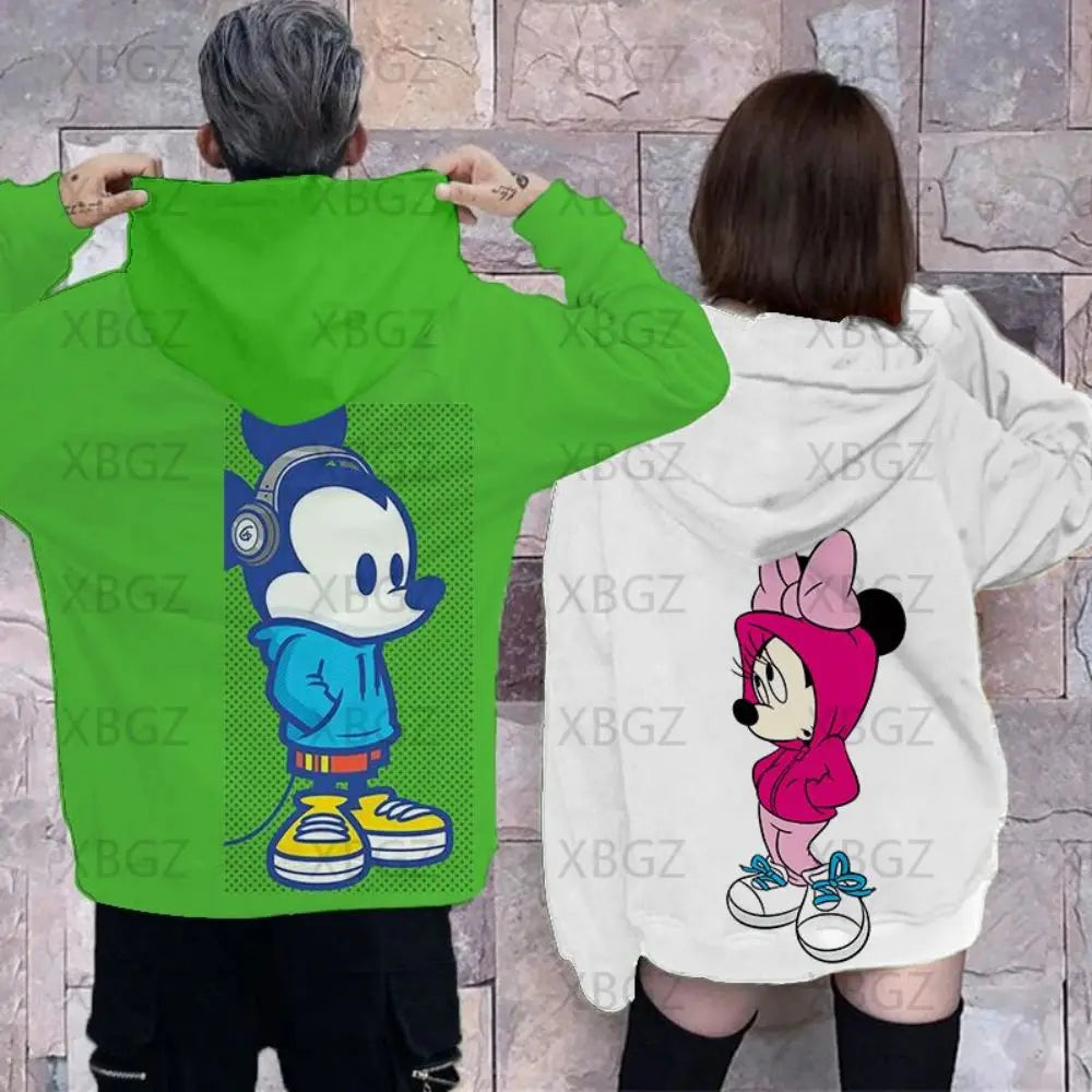 2022 Top Sweatshirt Woman Mickey Women's Men's Children's Hoodie Sweatshirts Couple Outfit Clothing Fashion Hoodies Minnie Mouse