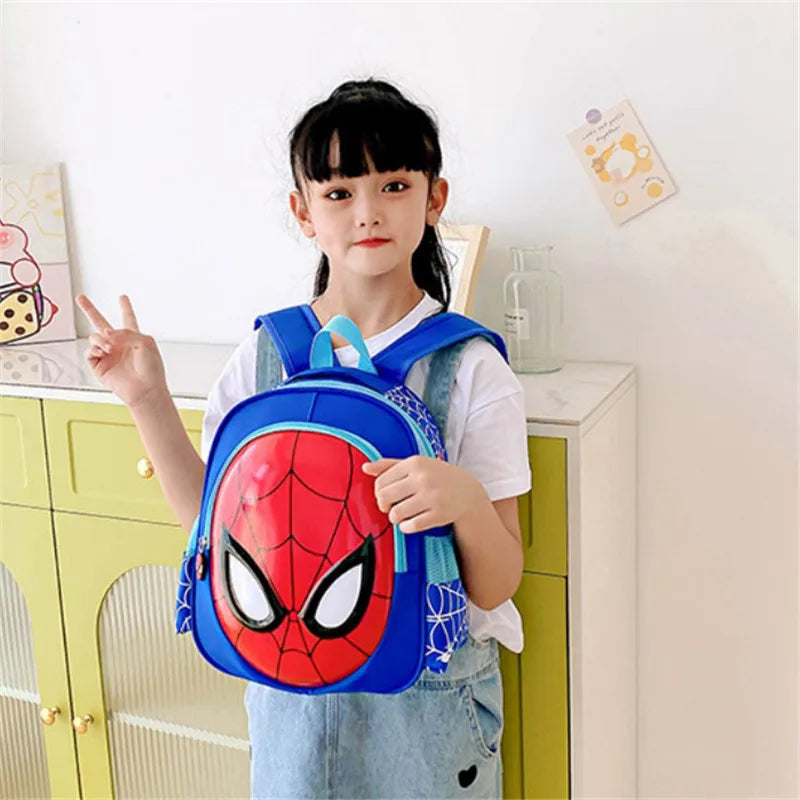 Marvel Cartoon Children's Shoulder Bags Spider Man Student School Bag Cartoon 3d Stereo Kindergarten Backpack Travel Bags Gifts