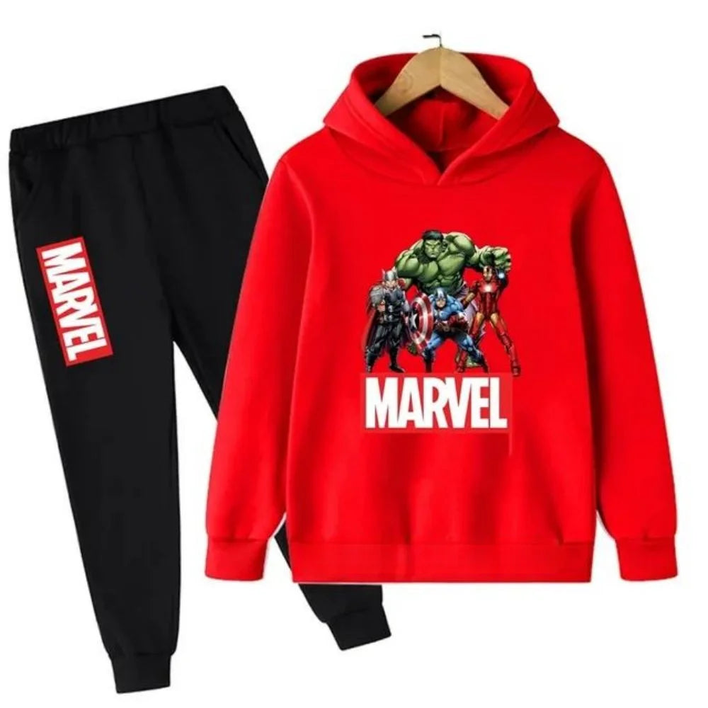 Kids Cartoon Green Giant Super Hero Superstar Boys Girls Spring/Autumn Clothing Children's Fashion Hoodie Pants Set 2-14 Years