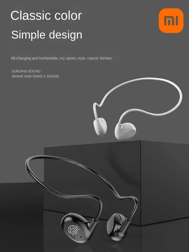 XIAOMI Mijia Bluetooth Headset Wireless Earbuds Bone Conduction Neckband Stereo Sports Over Ear Earphones Headphone TWS With Mic