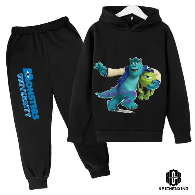 Girls Sweatshirt Pant Suit Coat Casual kids Boys Long Sleeve monsters inc. Clothes Kawaii Hoodies Children Pullover Sportswear