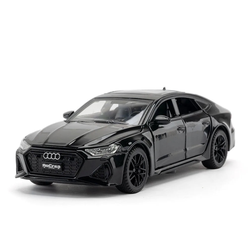 1:32 Audi RS7 Sportback Model Toy Cars Alloy Diecast 6 Doors Opened with Pull Back Rubber Tires Ornament Vehicle Toys Gifts