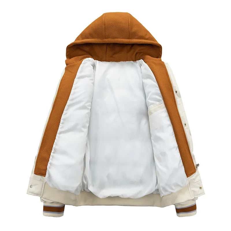 Men Women Winter Parka Colorful Men's Winter Jacket Coat Oversize Parka Korean Men's Puffer Jacket Harajuku Hip Hop Hooded Coat