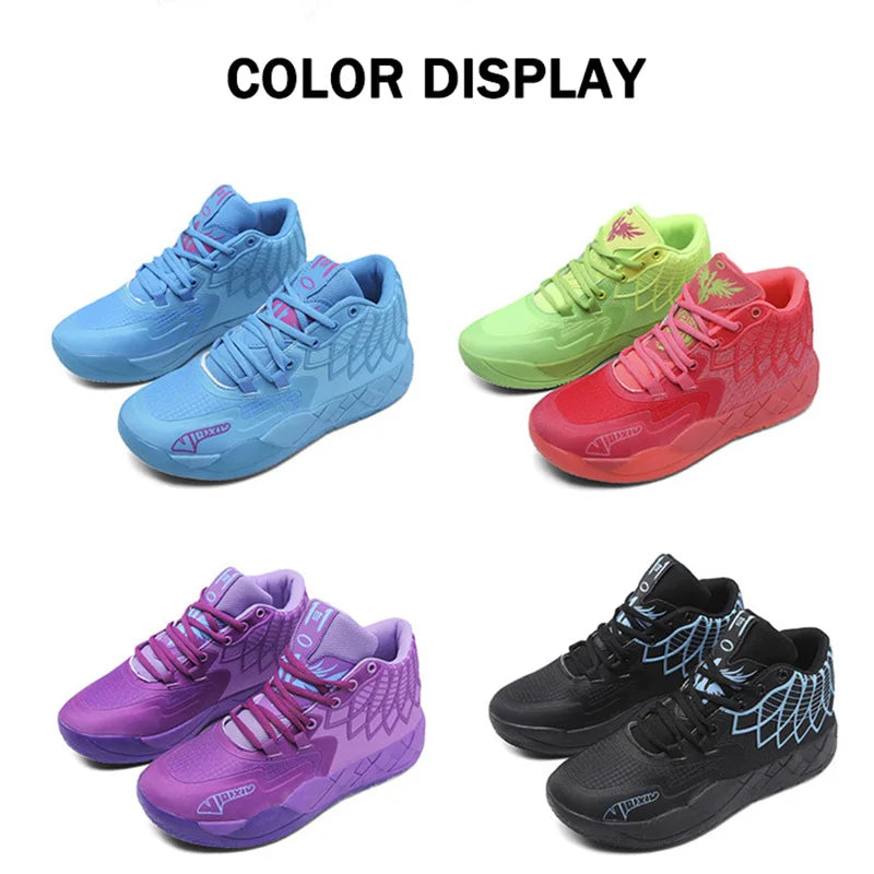 L Melo 1.0 Style Basketball Shoes for Unisex Flame Kids