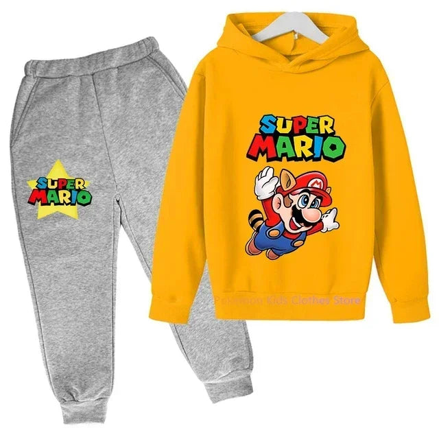 New Game Super Mario bros Set Kids Sweatshirt Children Jacket Boy Girl Clothes Spring Autumn Hoodie 3-14 years old Sweater Sales