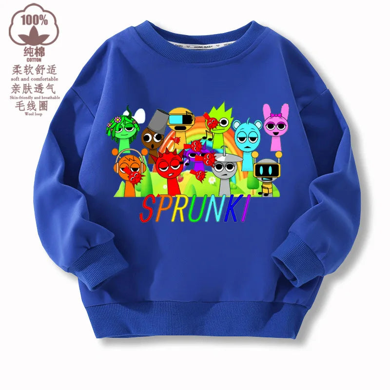 Sprunki Hoodie Clothes For Kids Incredibox Hoodies Sweatshirt Winter Hoodies Soft Cotton Sweatshirt Hoodie keep Warm Hoodie