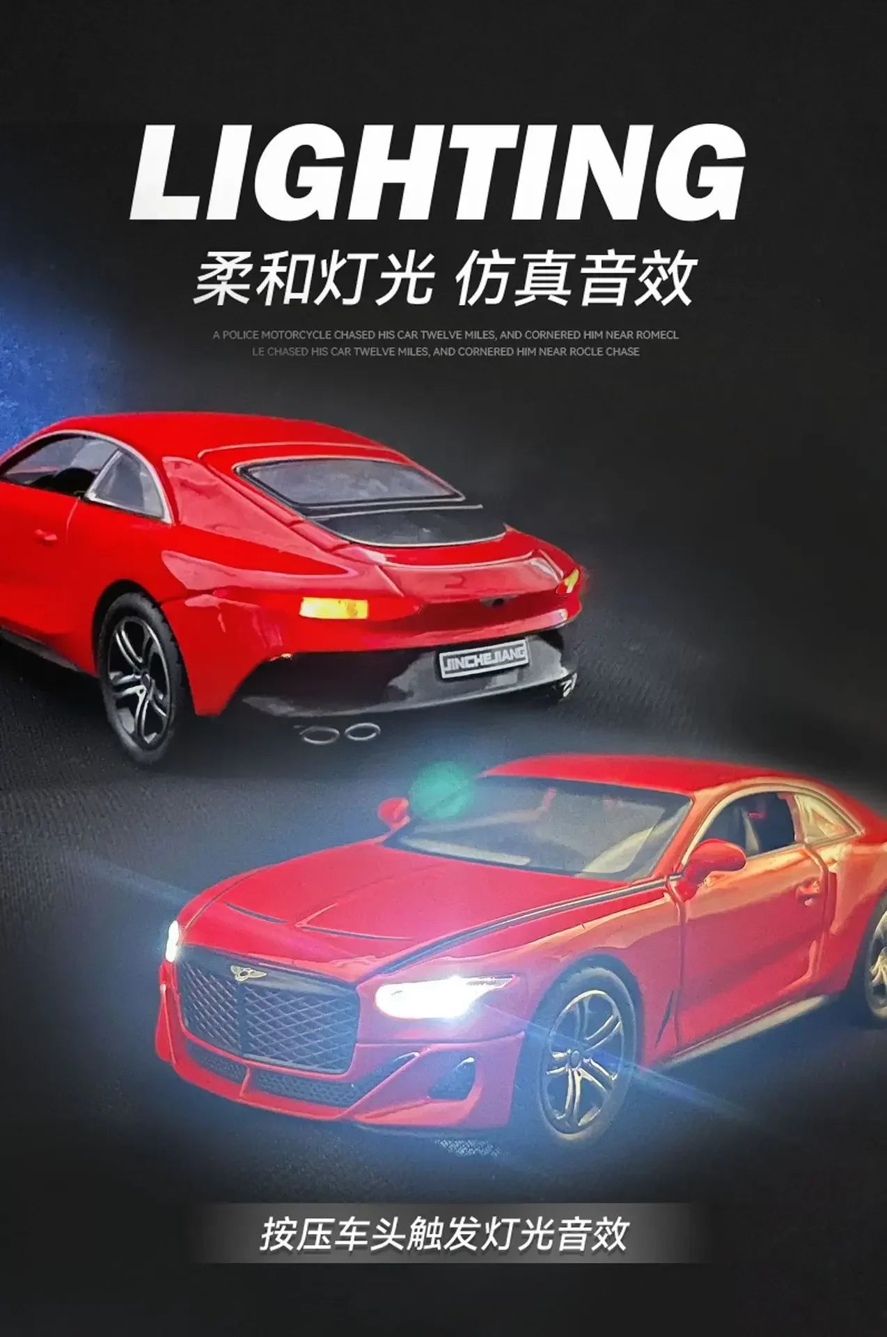 1: 32 Bentley Mullena sports car with sound and light feedback toy car model decorations collection gifts