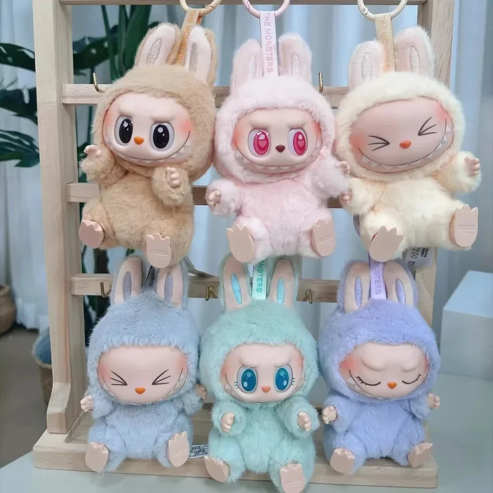 Macaron 2nd The Monsters Labubu Sitting Party Vinyl Plush Blind Box Decorative Surprise Box Doll Collection Gift