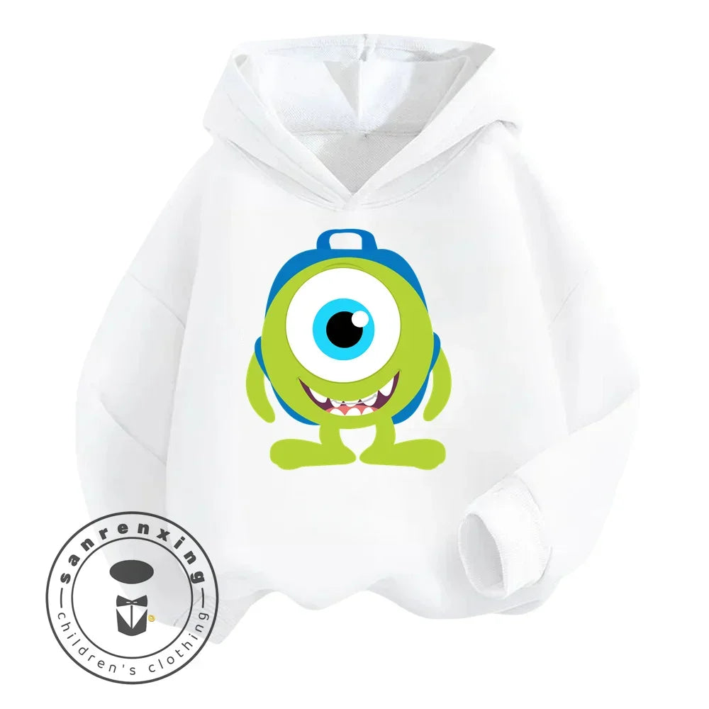 Monsters Inc Cartoon Kids Long Sleeve Hoodies Uniquely Crafted Garments That Bring the Charm of Your Favorite Cartoon to Life