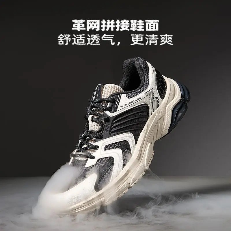 361 ° Annual round Se Men Shoes Sneaker 2024 Summer Breathable Clunky Sneakers Men's Thick Bottom Wear-Resistant Casual Running