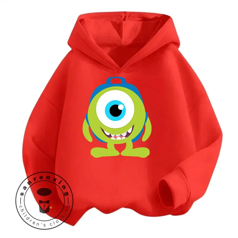 Monsters Inc Cartoon Kids Long Sleeve Hoodies Uniquely Crafted Garments That Bring the Charm of Your Favorite Cartoon to Life