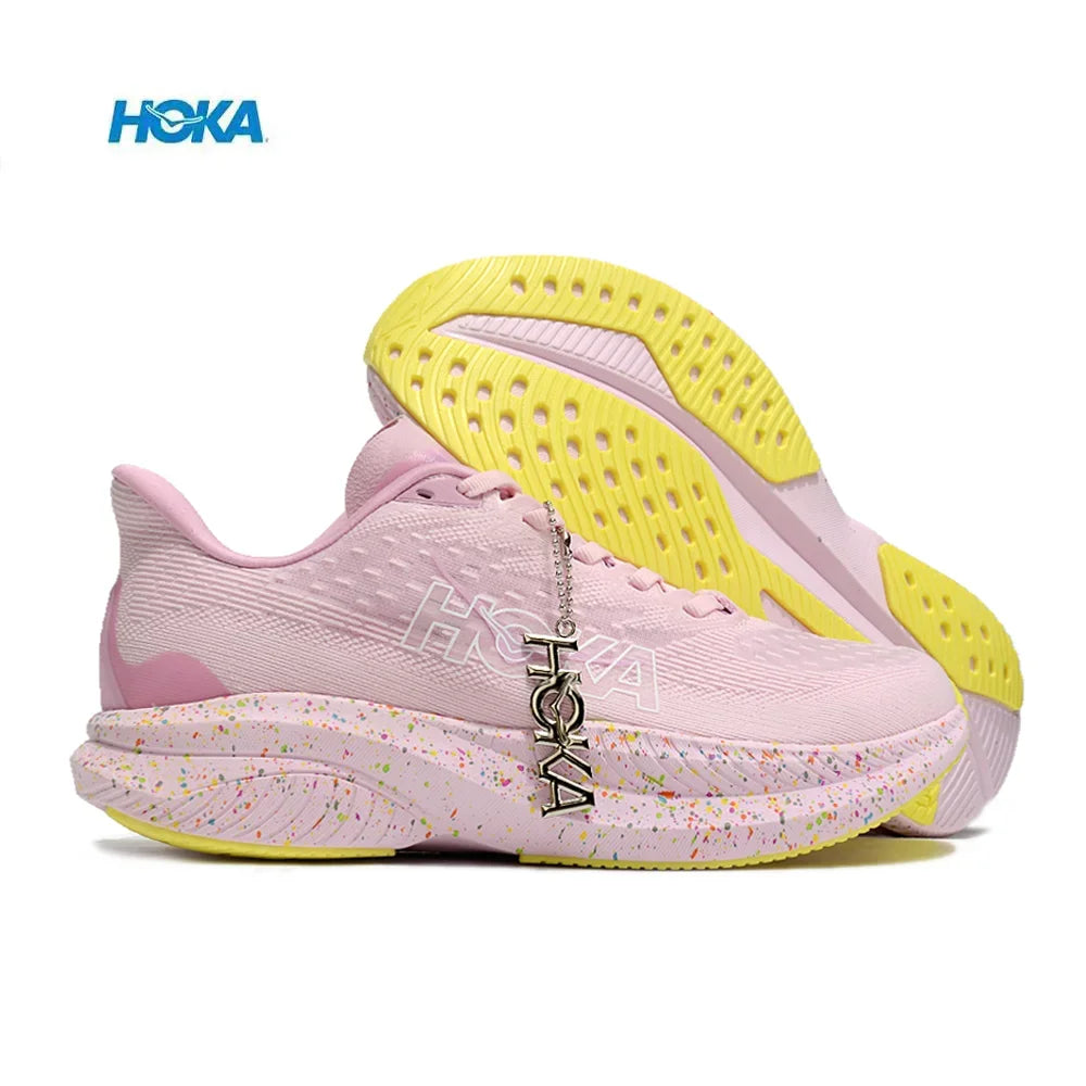 Original Hoka Mach 6 Men Women Lightweight Running Shoes Elastic Cushioning Sneakers Breathable Outdoor