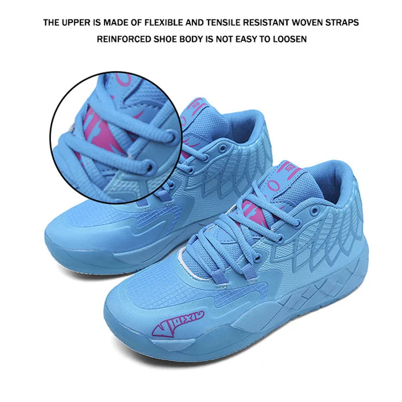 L Melo 1.0 Style Basketball Shoes for Unisex Flame Kids