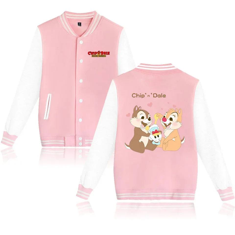 Chip N Dale varsity baseball bomber jacket men women hip hop Harajuku jackets kids Boys Girls single coats