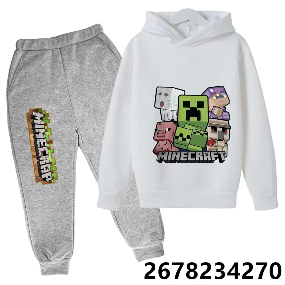 3 To 12 Years Old My Wonderful World Printed Hoodie + Sweatpants Birthday Kids Autumn Kids Anime Hoodie Boys Girls Clothing From