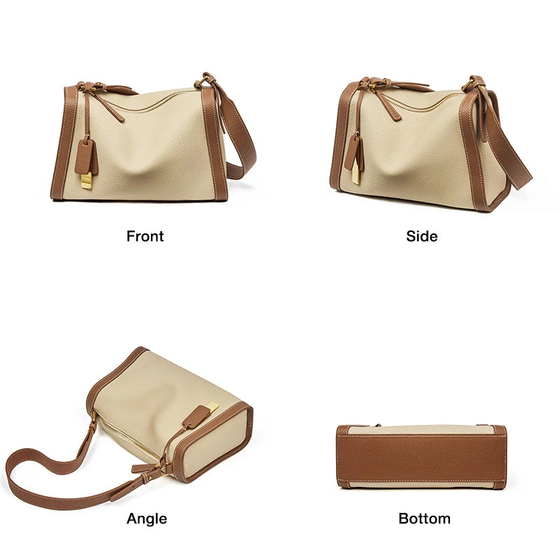 Soft Fashion Crossbody Female  Bag With Wide Strap