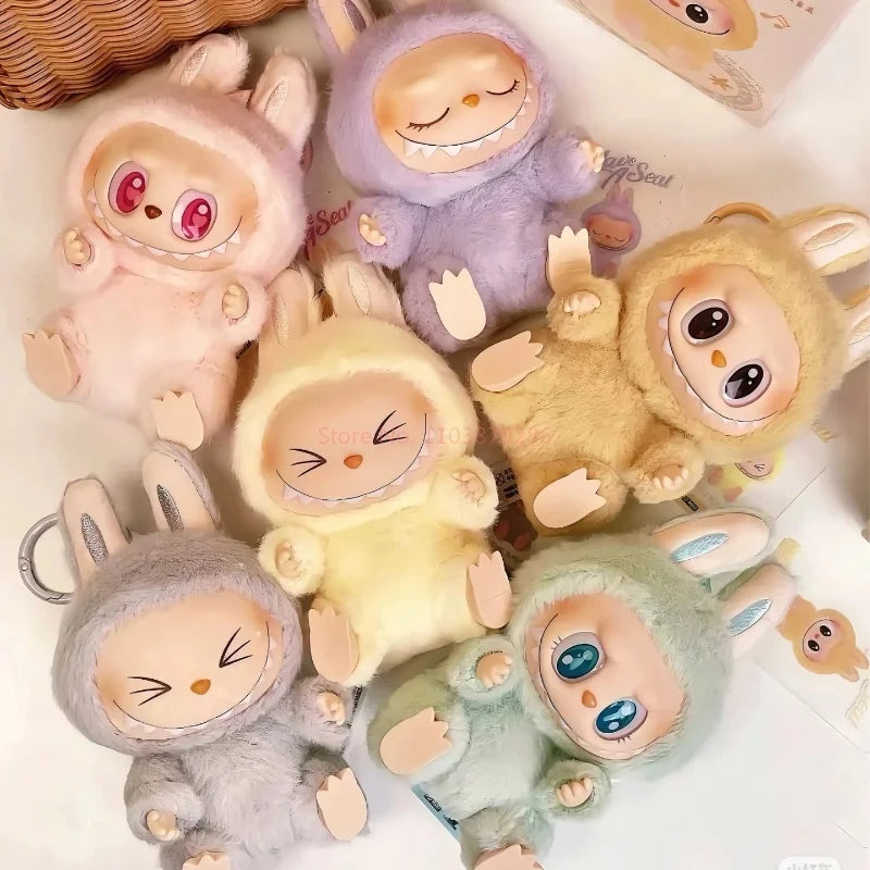 Original New Hot Macaron 2nd The Monsters Labubu Sitting Party Vinyl Blind Box Decorative Surprise Box Doll Collection Gift