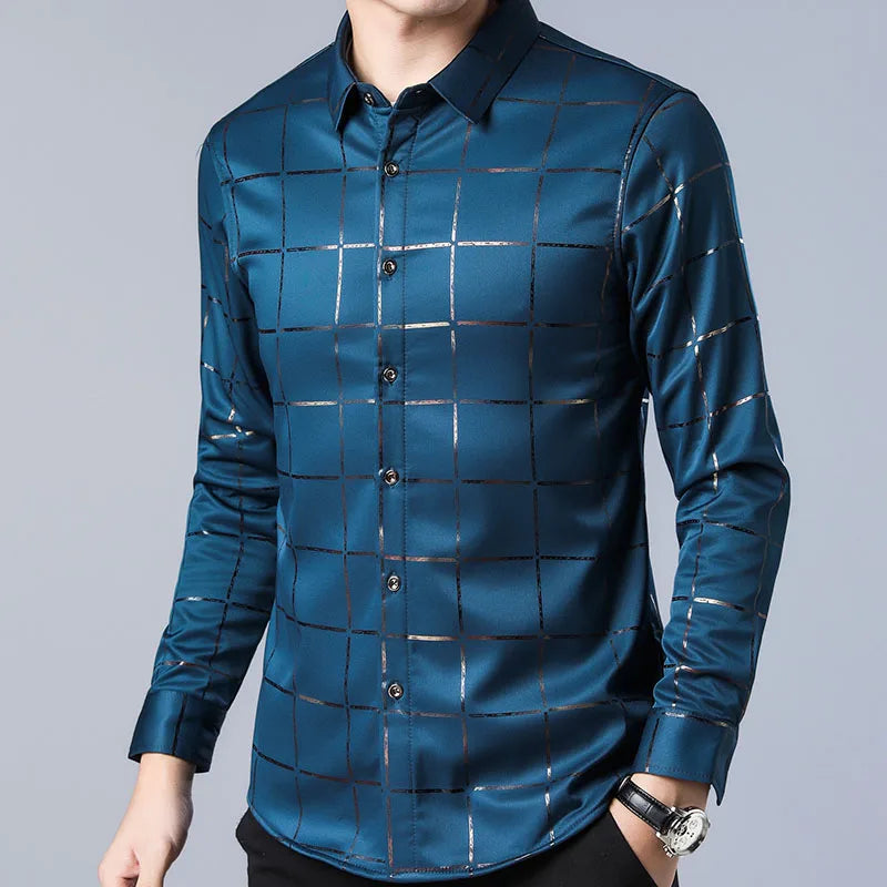 Slim Fit Men Shirt Streetwear  Mens Fashions Jersey 2309