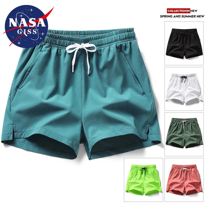 NASA GISS sommersælgende sportsshorts, løbebukser, tredelte bukser, mænds og kvinders lynlåslommer, parshorts