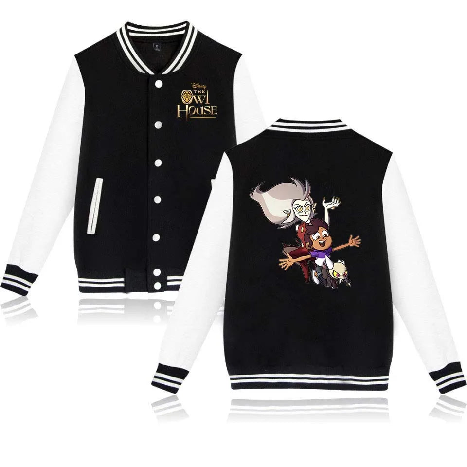 The Owl House Bomber Jacket Women Men Autumn Baseball Jacket Coat Cartoon Kid Streetwear Harajuku Bomber College Jacket