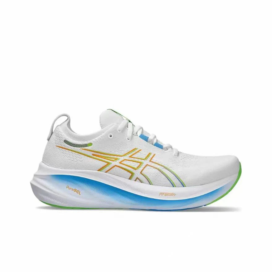 Original Asics Nimbus 26 Running Shoes Men Cushion Stability Asics Sports Shoes Unisex Sneakers White