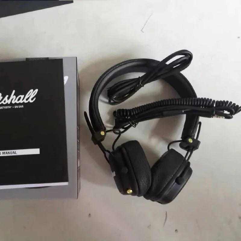 Original Marshall Major III Bluetooth Wireless Headphones Foldable Design/30+ H Playtime/40mm Drivers Sports Earphones