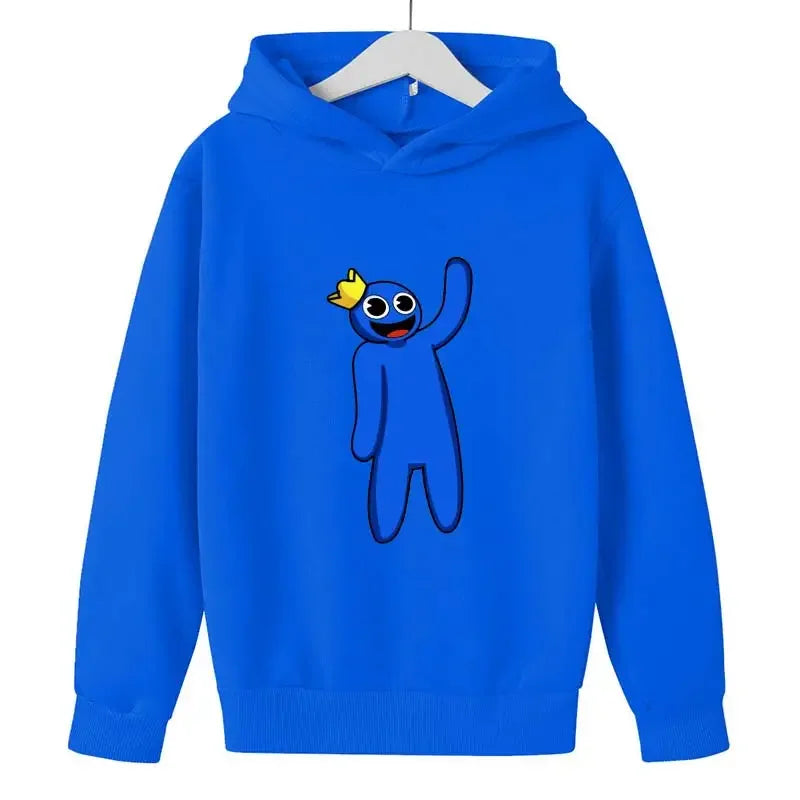 Casual Rainbow Friends Hoodie Kids Boys Clothing Child Top Casual Cartoon Printing Warm Coat Girls' Long Sleeve Sweatshirt