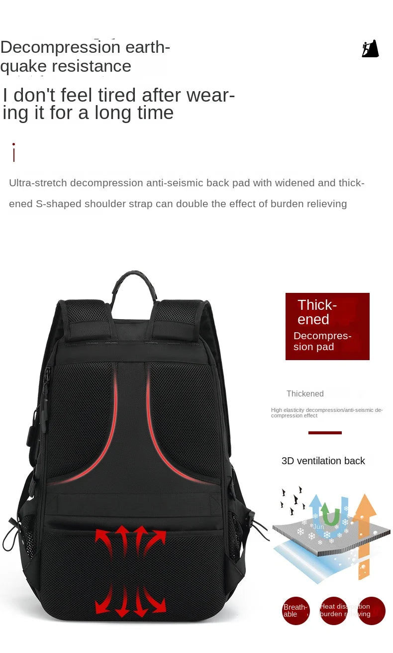 15.6/17.3" Travel Backpack Men Business Backpack School Expandable USB Bag Large Capacity Laptop Waterproof Fashion Backpack