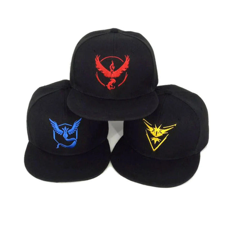 Pokemon Pikachu Baseball Cap Cartoon Anime Character Flat Brim Pop Hip Hop Hat Outdoor Sunshade Hat Boy Kids Birthday Gifts