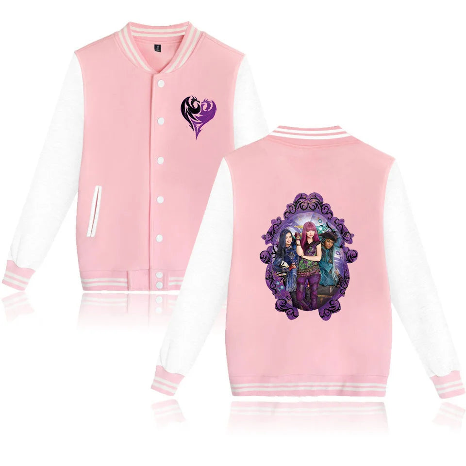 Descendants Varsity Baseball Bomber Jacket Mænd Kvinder Hip Hop Harajuku Jakker Børn Drenge Piger Single Coats