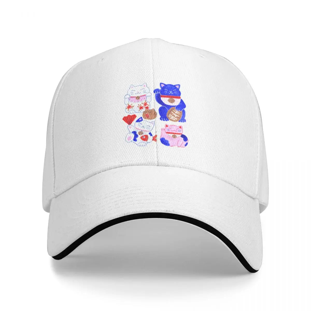 Maneki Neko Cats Baseball Cap Fashion Beach Snapback Cap New In The Hat Golf Wear Men's Luxury Women's