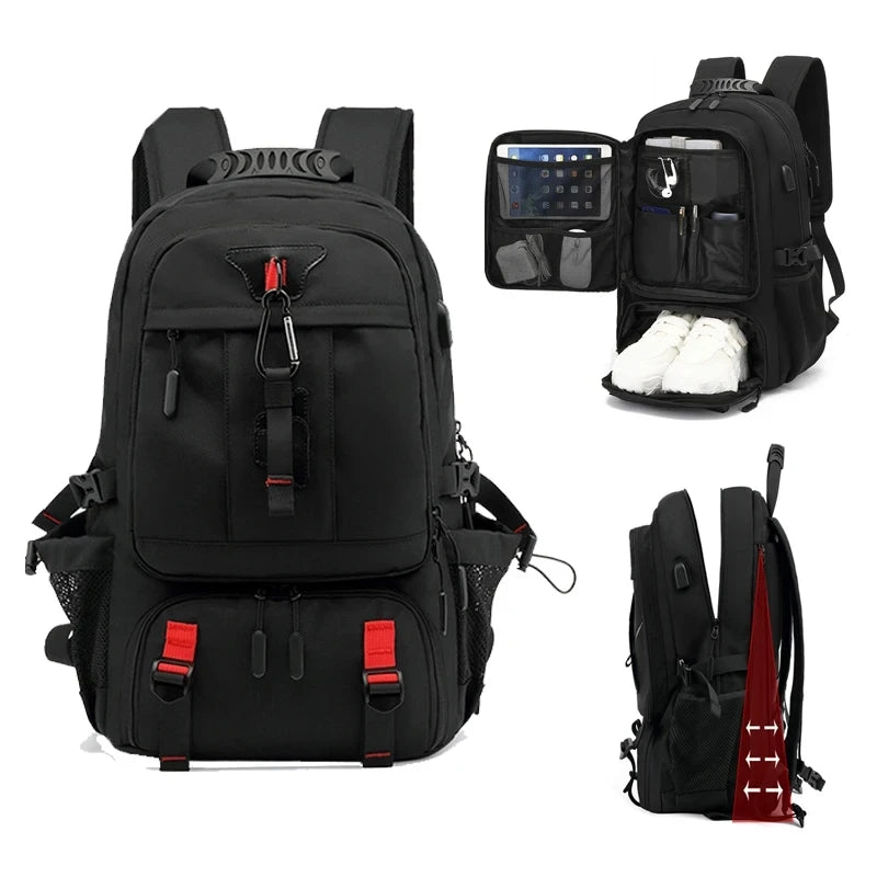 15.6/17.3" Travel Backpack Men Business Backpack School Expandable USB Bag Large Capacity Laptop Waterproof Fashion Backpack