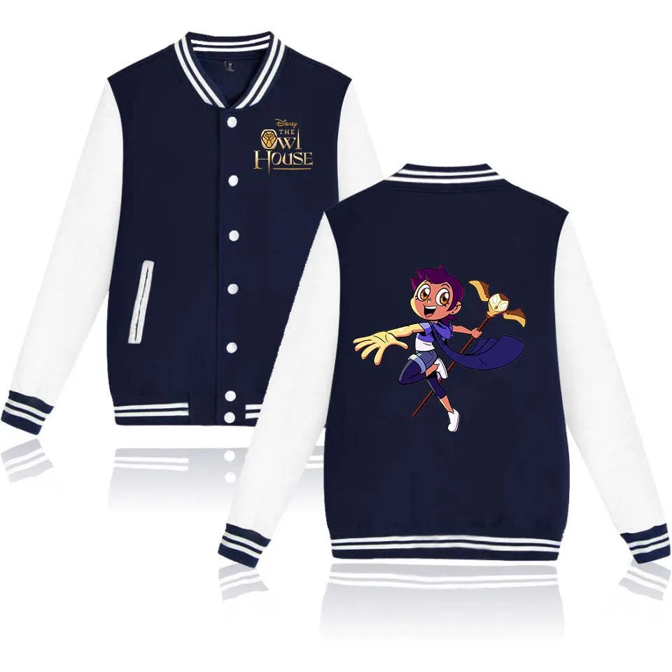 The Owl House Bomber Jacket Women Men Autumn Baseball Jacket Coat Cartoon Kid Streetwear Harajuku Bomber College Jacket