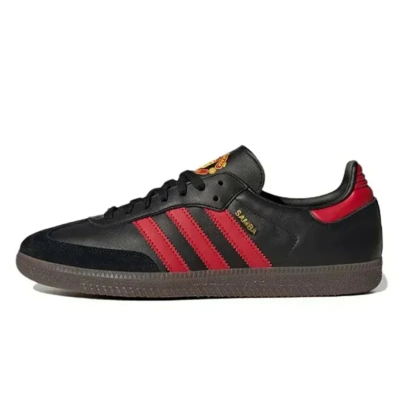 Adidas-Original Samba Team Low Skateboard Chaussures pour Hommes et Femmes, Unisexe, Rouge, Blanc