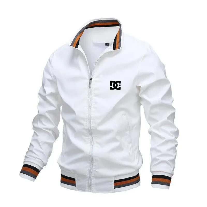 2024 Autumn and Winter Men's Casual Zipper Jacket dg Outdoor Sports Coat Windbreaker Jacket for Men Waterproof Bomber