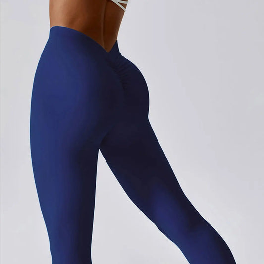 Seamless Yoga Pants Women Sexy V Butt Push Up