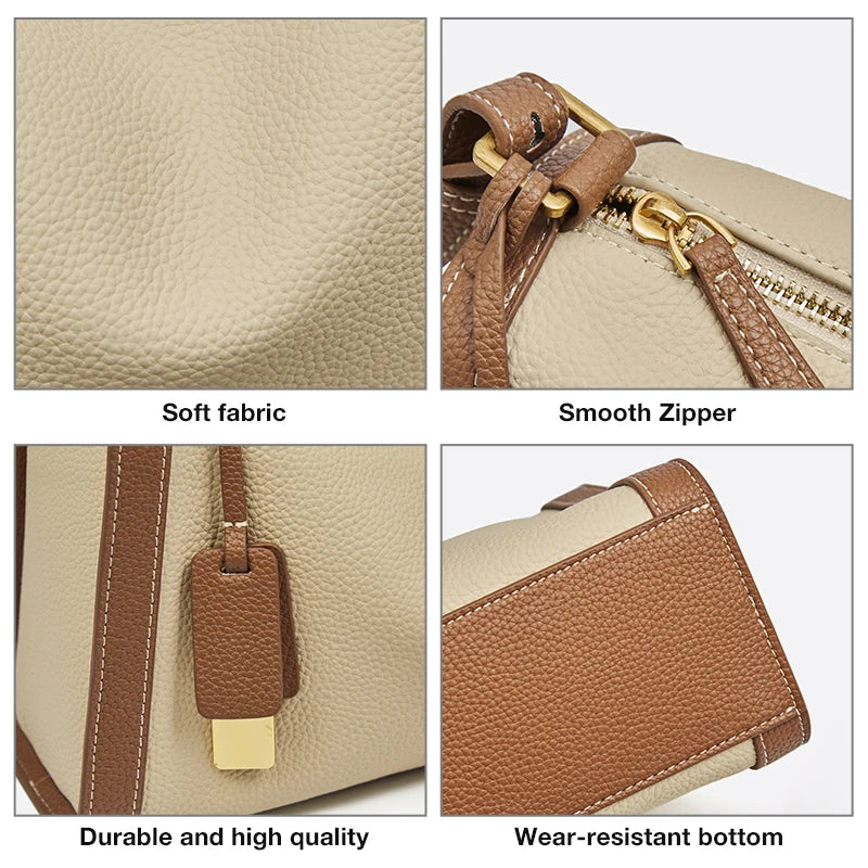 Soft Fashion Crossbody Female  Bag With Wide Strap