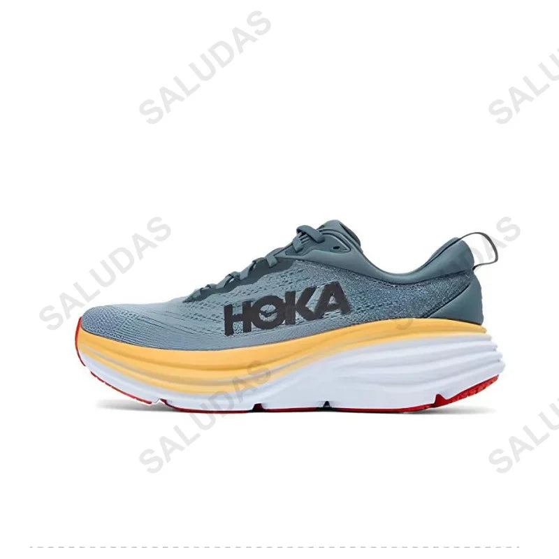 HOKA Bondi 8 Men Shoes Anti Slip Shock Absorption Road Running Shoes Women Light Breathable Tennis Shoes Unisex Outdoor Sneakers