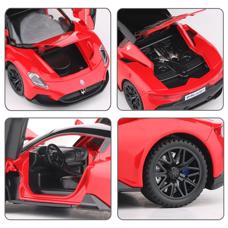 1:32 Maserati MC20 Coupe Alloy Sports Car Diecast Miniature Metal Car Simulation Sound ＆ Light Toy Car For Boys Fast And Furious