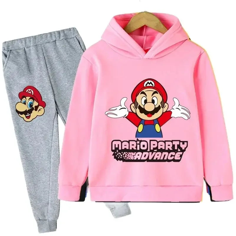 2024 Super Mario Bros. Kids Sweatshirt Long Pants Coat Casual Boys Girls Long Sleeved Cute Hoodie Kids Pullover Sweatshirt